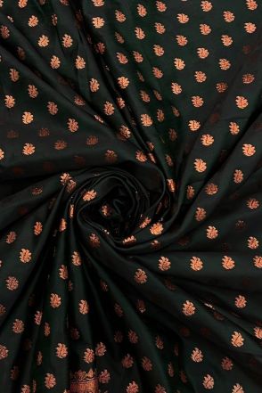 Dark Green Weaving Work Banarasi Pure Silk Sari