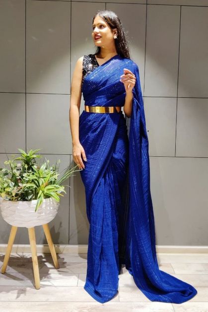 Banarasi Lichi Silk Saree With Silver Zari Weaving-Blue – Banarasikargha