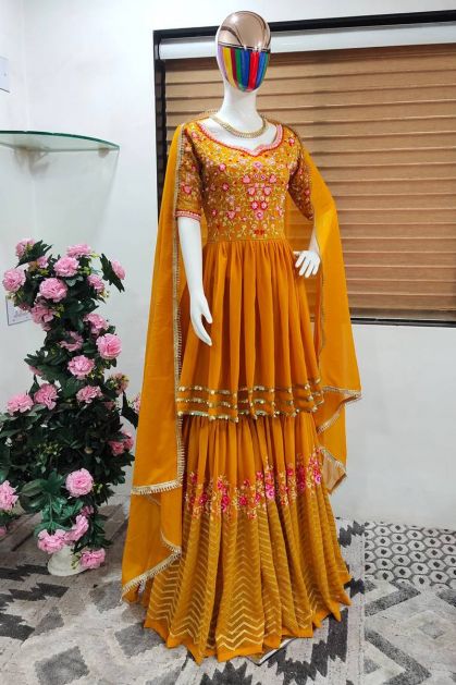 Haldi Outfits for Women's and Girls, Palazzo Suit With Sharara Suit, Ethnic  Readymade Wedding Wear Dress, Pakistani Sharara Suit for Women's - Etsy