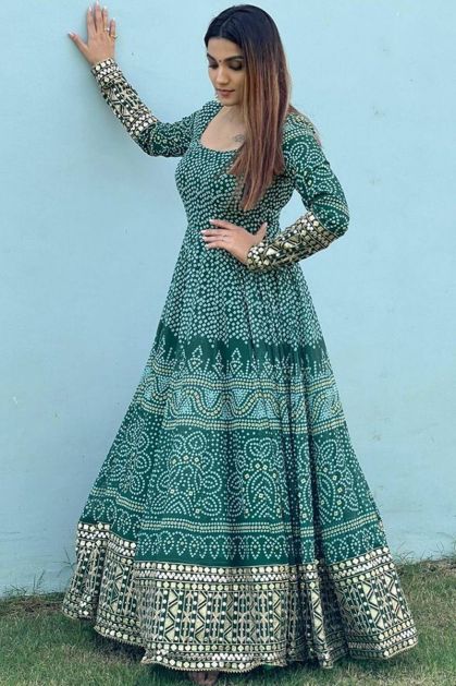 gulzar rakhi 2025-2026 series latest rakhi festival special anarkali gown  with fancy dupatta wholesale price surat